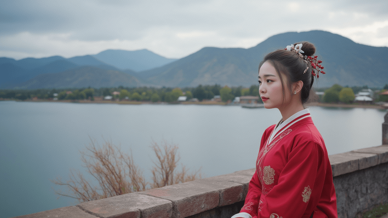 松潘古城唐代城墙与古城街景